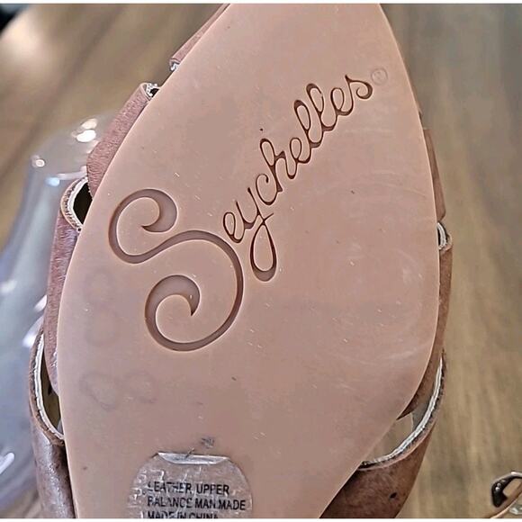 Seychelles Brown Leather Flats Women’s 8 Ankle Strap Pointed Toe GUC - Picture 11 of 12